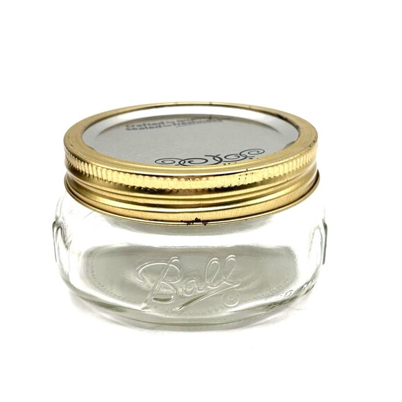 Ball Clear WIDE MOUTH 1/2 Pint Squatty Mason Jar With Lid - Picture 8 of 9